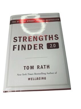Strengths Finder 2.0 by Tom Rath - White Cover with Maroon Text